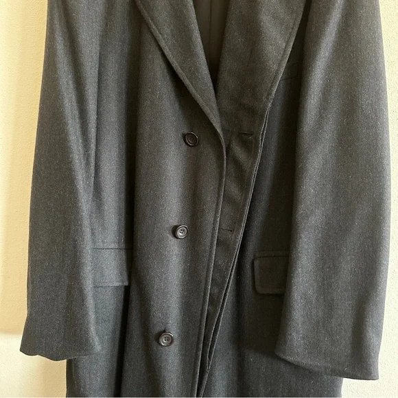 Vintage Brooks Brothers Men’s Charcoal Grey Overcoat - Picture 8 of 16